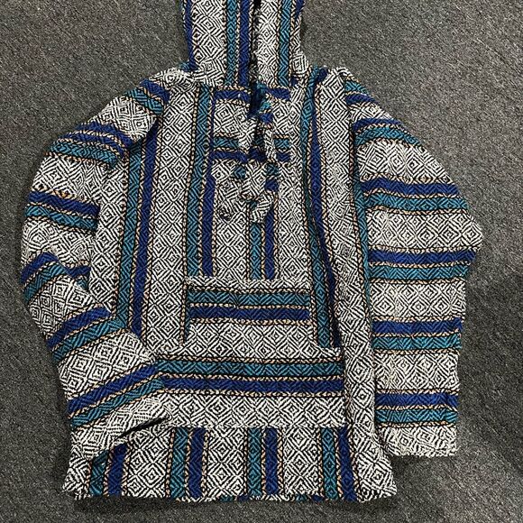 Blue and White Patterned Hoodie - Picture 1 of 2